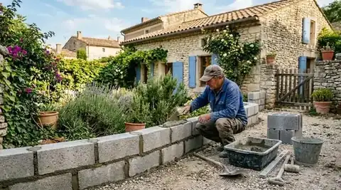 Muret jardin